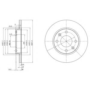 BG3364 DELPHI Диск тормозной вентилируемый|полный