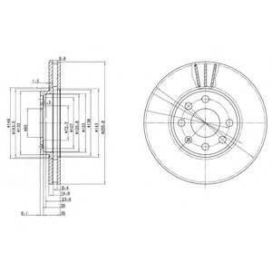 BG3404 DELPHI Диск тормозной передний