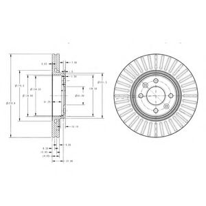 BG3430 DELPHI Тормозной диск BG343