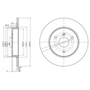 BG3526 DELPHI Тормозной диск BG3526