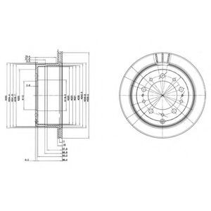 BG3534 DELPHI Диск тормозной