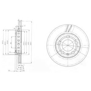 BG3695 DELPHI Тормозной диск