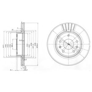 BG3702 DELPHI к-т торм.дисков пер.2 шт Land Rover Freelander 1.8-2.5 98-