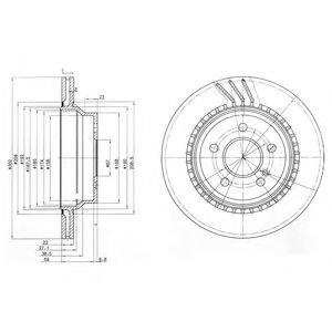 BG3758 DELPHI Диск тормозной задний 300*68*22 мм MB W211/W212/W204/W219 Delphi