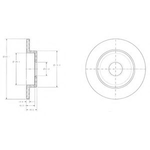 BG3761 DELPHI Диск тормозной