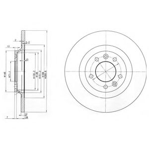 BG3836 DELPHI Тормозной диск BG3836