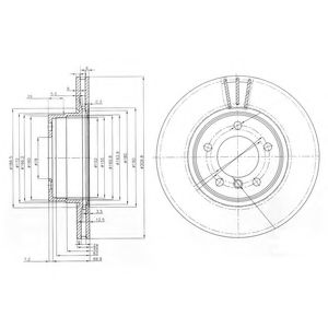 BG3870 DELPHI Тормозной диск BG387