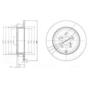 BG3912 DELPHI Диск тормозной задний