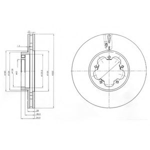 BG4006 DELPHI Диск тормозной FORD TRANSIT 06- перед. D=300