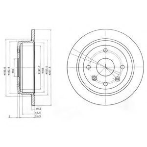 BG4091 DELPHI Тормозной диск BG491