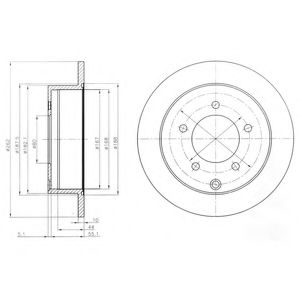 BG4198 DELPHI Тормозной диск BG4198