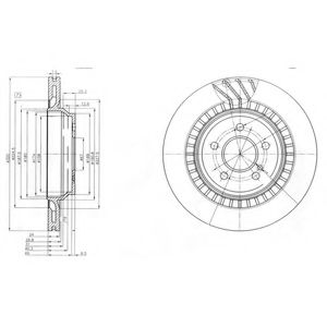 BG4144 DELPHI Диск тормозной задний