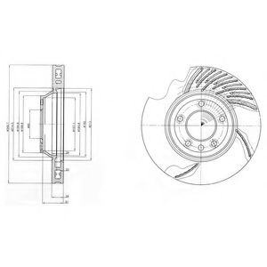 BG9950 DELPHI Диск торм.пер.Audi Q7 3.-6. 6-9