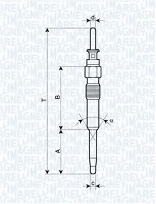 062900039304 MAGNETI MARELLI UC2F Свеча накалив. BMW 135X3X5 1-