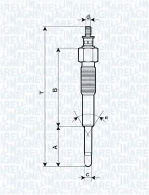 062900041304 MAGNETI MARELLI Свеча накаливания