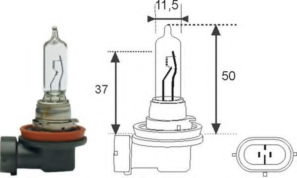 002548100000 MAGNETI MARELLI Лампа H9 12V [standart]